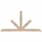 Ekena Millwork Saratoga Smooth Timber Gable Bracket, Douglas Fir, 60"W x 30"H x 3 1/2"D x 3 1/2"F, 12/12 Pitch GBW060X30X0404SAR00SDF - alternate 1